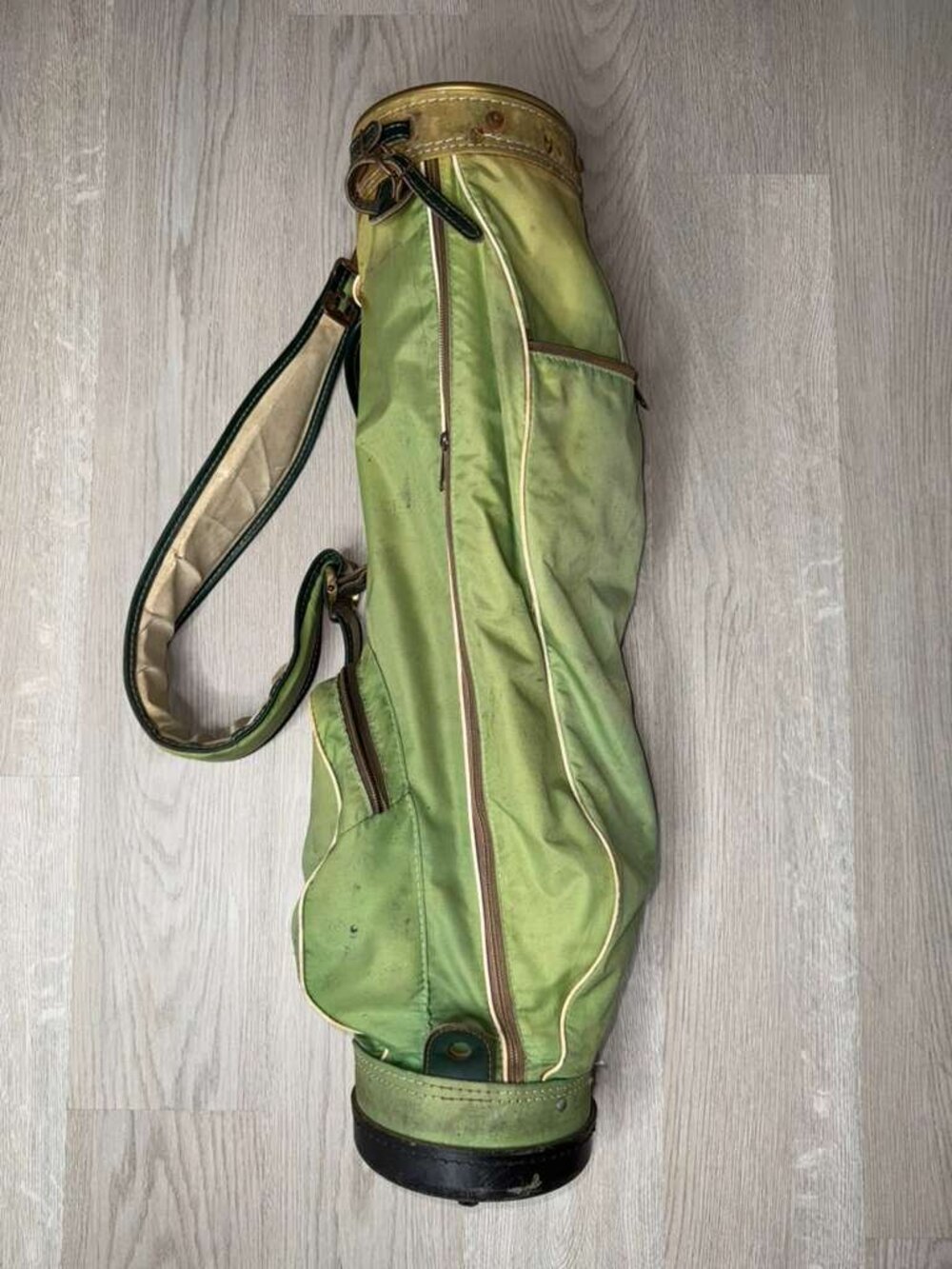 Vintage Hot Z ProGroup Golf Bag - Lime Green & Forest - Retro 70s 80s Carry Bag